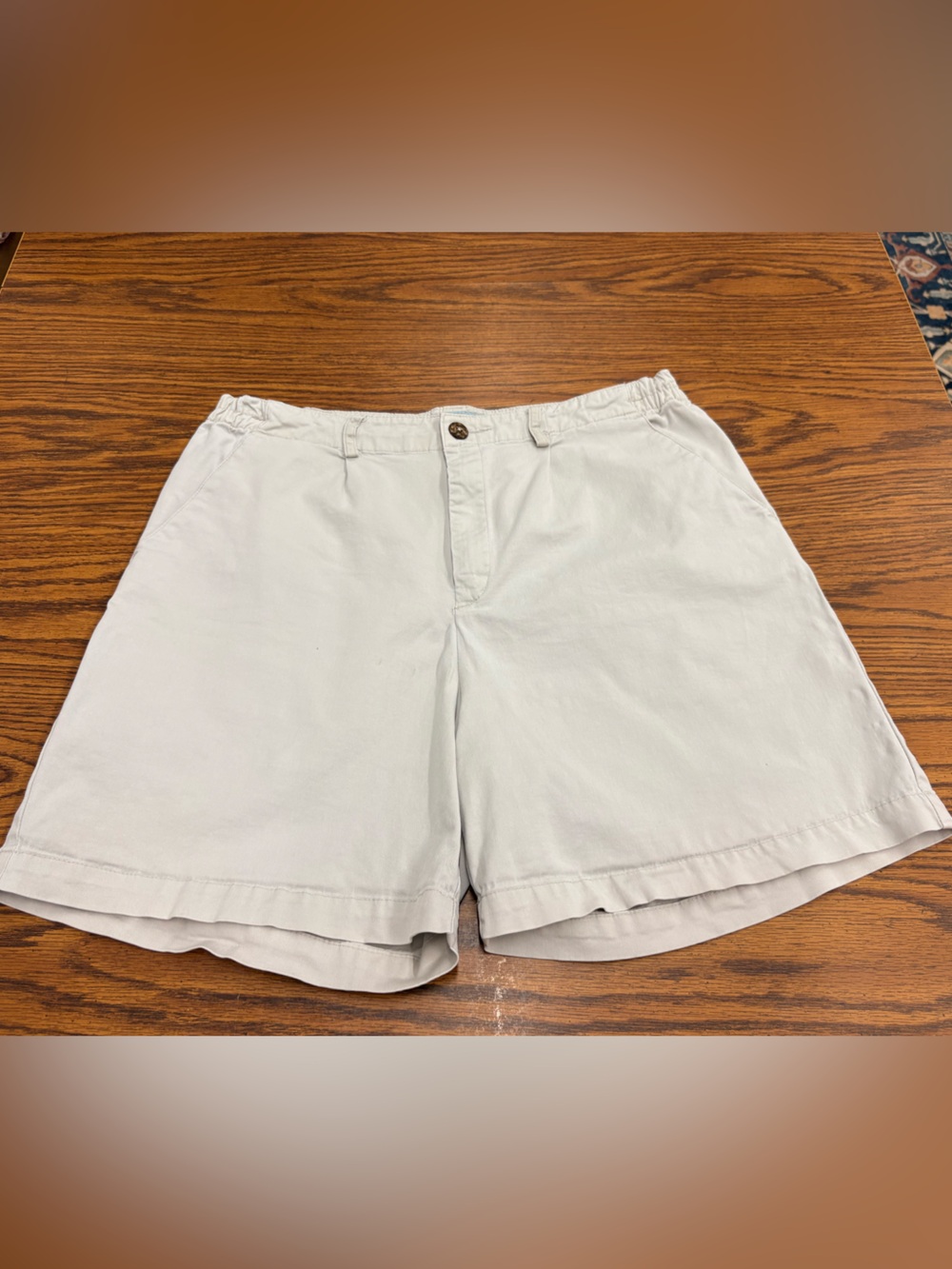 Kahala  Khaki High-Waist Casual Bermuda Shorts